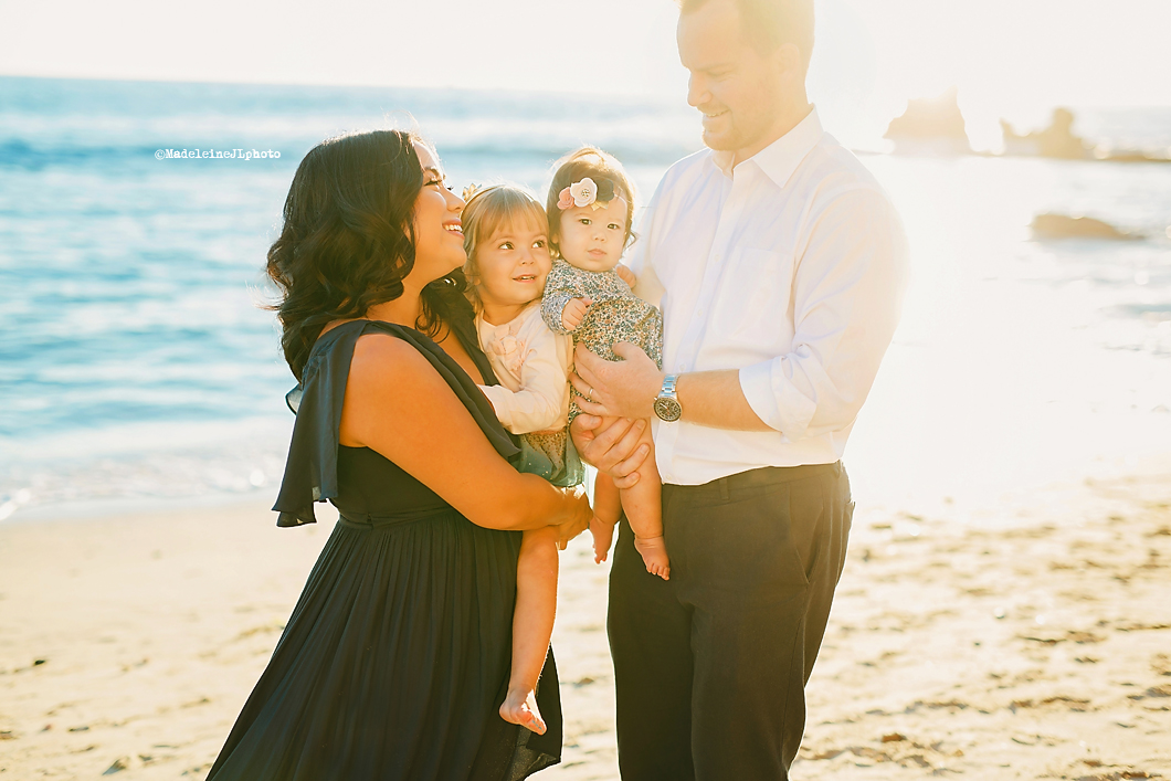 Little Corona del Mar beach session. Orange County family beach photography